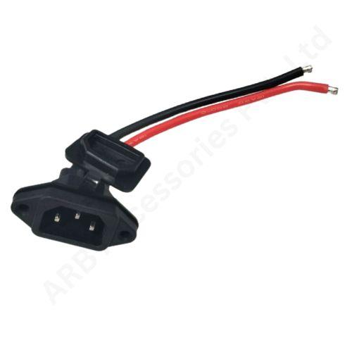 IEC MALE CONNECTER -RUBBER CAP WITH 15CM 12AWG WIRE